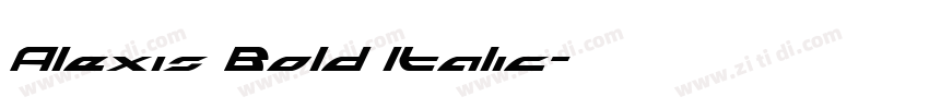 Alexis Bold Italic字体转换